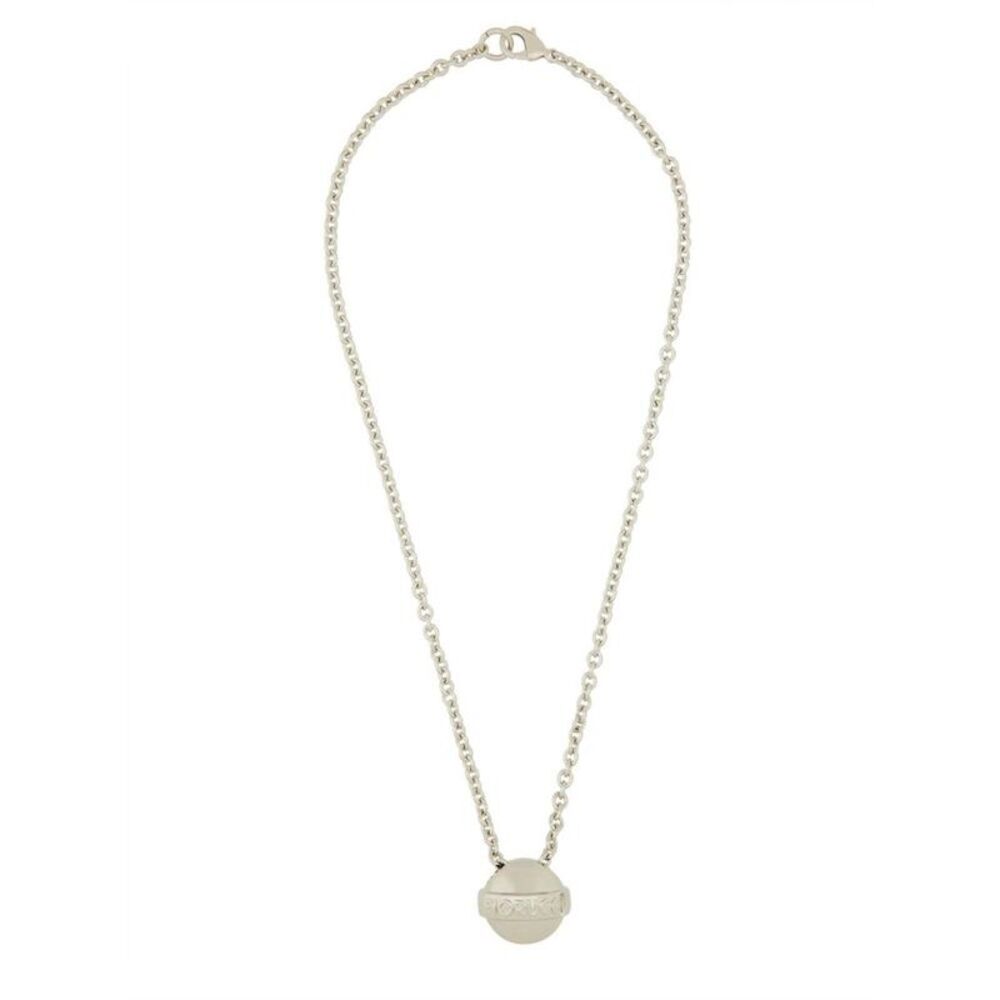 FIORUCCI Engraved Logo Pendant Chain Necklace Women SILVER Necklaces